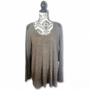 Maurices Long Sleeve Metallic Blouse